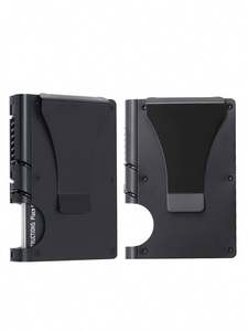 Cartera RFID Minimalista Personalizada OEM 2025 con Clip para Billetes, Tarjetero de Metal de Aluminio, Bloqueo RFID para Bolsillo Frontal - Product Image 2