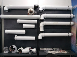 Kit de cheminée coaxiale en acier inoxydable de diamètre 60/<span class=keywords><strong>100</strong></span> mm pour chaudière à gaz murale/chauffe-eau sans réservoir - Product Image 5