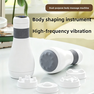 Masseur corporel sans fil portatif, masseur à vibrations haute fréquence à 6 vitesses avec 4 têtes pour soulager <span class=keywords><strong>la</strong></span> fatigue, OEM pris en charge - Product Image 4