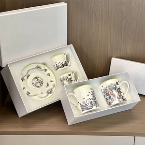 Factory Wholesale Modern Luxury Afternoon Tea Set Ceramic <b>Coffee</b> Cup and Saucer with <b>Gift</b> <b>Box</b> - Product Image 2