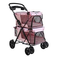 Poussette de voyage de luxe à 4 roues pour animaux de compagnie, Carreolas Para Perros, poussette double pour chats et chiens