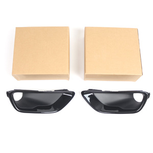 Fog Light Bezels For 2016-2020 Jeep Grand Cherokee Glossy Black <b>ABS</b> Pair Front Bumper Lower Trim Cover - Product Image 4