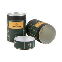 Emballage personnalisé en tube de papier kraft écologique de qualité alimentaire pour thé, café, poudre de grains de café avec doublure