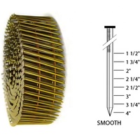 Clous en bobine à tige lisse pour soudure, tête plate en acier galvanisé à 15 degrés, pour palettes