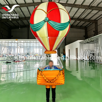 Ballon à air chaud gonflable pour adulte, costume portatif avec ventilateur intégré, alimentation par prise secteur, multicolore, pour carnaval, festival, spectacle de rue