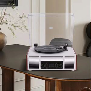 Reproductor de <span class=keywords><strong>tocadiscos</strong></span> todo en uno, reproductor de discos de vinilo de gramófono con altavoces externos, juego de casete <span class=keywords><strong>Bluetooth</strong></span> - Product Image 3