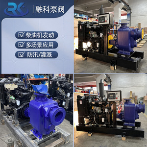 Pompe diesel auto-amorçante DN200 pour le refoulement des eaux usées, l'irrigation agricole, débit élevé, haute portance d'aspiration - Product Image 3