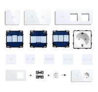 Mvava 1/2/3/4 Gang EU FR 220V WiFi Zigbee Glass Touch Tuya Switch and Socket smart schalter prise et interrupteur intelligent