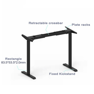 Escritorio de pie de elevación automática de doble motor Marco de metal Escritorio ajustable de 2 patas Escritorio ajustable Mesa ajustable <span class=keywords><strong>en</strong></span> <span class=keywords><strong>altura</strong></span> - Product Image 1