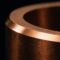 Manchon de coussinets en cuivre à bride usiné CNC en bronze H62 en acier inoxydable résistant à l'usure, pièces mécaniques agricoles sur mesure