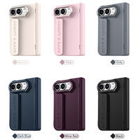 Étui pliable pour iPhone Duo avec protection d'écran intégrée 2-en-1, coque de protection avec dragonne et béquille LZ243