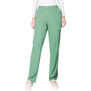 Women's Straight Leg Quick Dry Breathable Work Pants For Nurses Doctors Hospitals Plus Size Green - Product Image 3