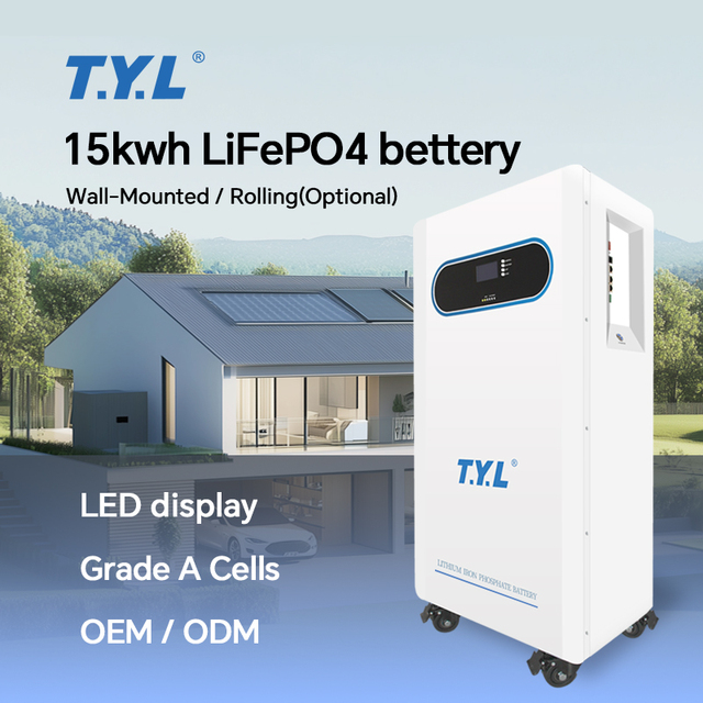 T.Y.L. 15kWh Floor Standing Solar Battery 51.2V Lithium Iron Phosphate Battery