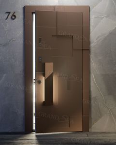 Porte d'Ingresso Principali ad Alta Sicurezza per Esterni, Porte Frontali Personalizzate in Legno e Alluminio - Product Image 6