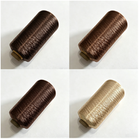 Benang Bordir Polyester Mercerized Seri Brown 300D FDY 100%  Tahan Lama Ramah Lingkungan Untuk Menjahit & Merajut Gulungan Besar