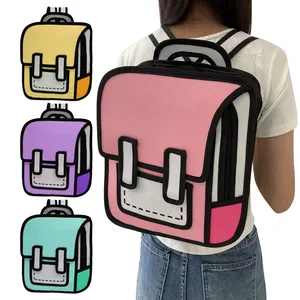 2024 gran oferta mochila encantadora ligera reutilizable estudiante bolsa entrega rápida Multi tamaño 2D 3D mochila escolar