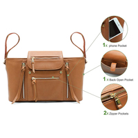 Sac de poussette en cuir PU pour bébé, sacoche à couches, caddie adapté à toutes les landau, design à la mode, 1 pièce