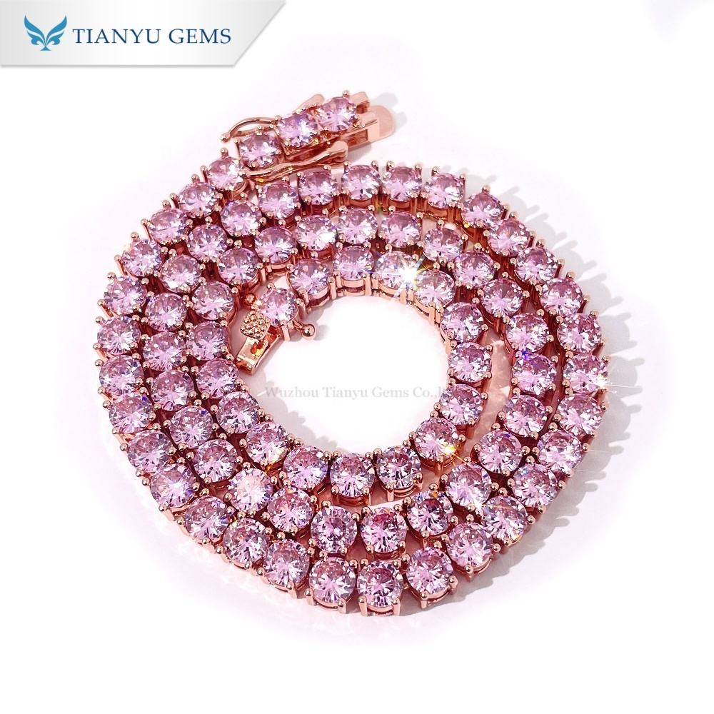 ชุบทองชมพู ประดับด้วยพลอยหลักสีชมพู