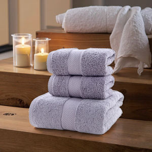 <span class=keywords><strong>Serviette</strong></span> de bain en coton épaissie, absorbante douce avec logo brodé, combinaison d'étiquetage de <span class=keywords><strong>cheveux</strong></span> pour un usage domestique Vente à chaud <span class=keywords><strong>Amazon</strong></span> - Product Image 2