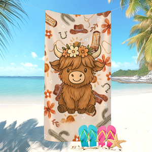 Trendy Print Pool Super Absorbent <b>Microfiber</b> <b>Beach</b> <b>Towel</b> Printed Pool <b>Towel</b> Non-Fading Compact Quick Dry Sand Free Custom Size 3 - Product Image 4