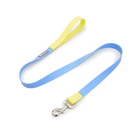 Conjunto de Correa y Collar Acolchado de PVC para Perro, Impermeable, Antienredos, Diseño Clásico de Bloques de Color, Nuevo y Moderno para Perros Grandes