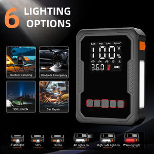 Arrancador de Emergencia Multifuncional, Bomba de Aire Portátil para Automóvil (5 en 1), Compresor, Inflador de Neumáticos para Motocicleta y Camión, a Prueba de Chispas - Product Image 4