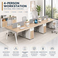 Diviseurs de bureau modulaires modernes et personnalisés, postes de travail cloisonnés, table de travail en panneaux de bois pour le personnel, mobilier de bureau, garantie 3 ans