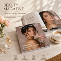 Catalogue de beauté imprimé sur mesure en offset avec couverture plastifiée et brochage à cheval pour le marketing de détail de produits de beauté