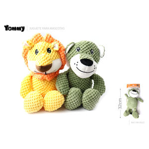 Peluche Lion et Ours Yommy, jouet pour animaux de compagnie, 32 cm, peluche douce pour chiens et chats - Product Image 1