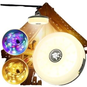 Lampe solaire de camping rétractable de 10 m avec crochet magnétique, bande lumineuse LED étanche, guirlande lumineuse, batterie externe pour tente et extérieur - Product Image 5