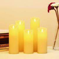 Factory Wax Pillar Moving Wick Fernbedienung Flammen los Mit Fernbedienung LED-Kerzen