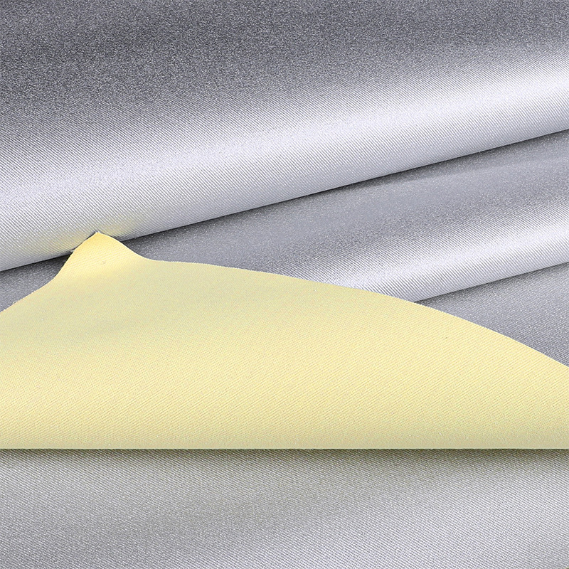 Factory Wholesale Woven Fabric Aramid Silver Coated Flame Retardant Industrial Insulation Protective Fabric Anti-Static Garments