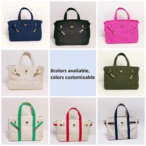 Large Capacity Canvas Boat Tote Bag Women Shoulder Handbag Multiple Colors Work Travel Beach Gold Lock Canvas Boatkin Tote Bags - Product Image 6