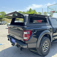 Kanopi Bahan Aluminium Alloy Kustom Model Terbaru untuk Truk Pikap 4x4 Tahan Air dan Terkunci dengan Jendela Kaca Operasi Manual