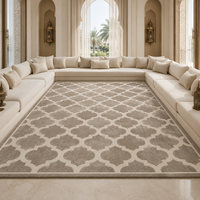 Tapis de luxe en laine de Nouvelle-Zélande tufté à la main, tapis géométrique marocain moderne, tapis sur mesure pour villa, hôtel, salon