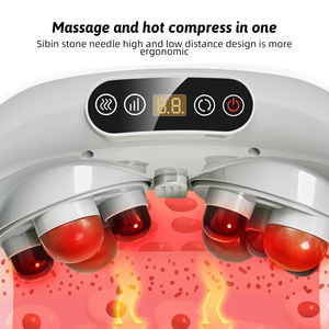 Instrumento de amasado Abdominal de piedra de aguja, <span class=keywords><strong>cuello</strong></span>, cintura, Abdomen, cinturón <span class=keywords><strong>el</strong></span>éctrico, compresa caliente, masajeador de amasado positivo y negativo - Product Image 4