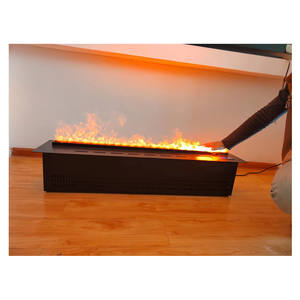 <span class=keywords><strong>Chimenea</strong></span> Eléctrica Moderna 3D con Vapor de Agua y Efecto de Fuego, Panel Plano de 600 mm, Control Remoto, Material de Acero - Product Image 1