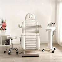 Lit de soin électrique de luxe moderne pour salon de beauté et spa, 3 moteurs, hauteur/dossier/jambes réglables, cuir synthétique, prix de gros