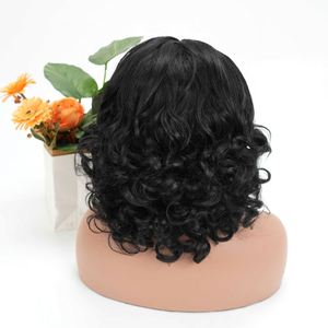 Peluca de Cabello Sintético con Diadema Ondulada y Rizada de 14 Pulgadas Amygirl, Rizada Promedio, Resistente al Calor, 180% de Densidad, Hecha a Máquina - Product Image 3