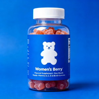 Complément alimentaire aromatisé aux baies pour femmes OEM - Vitamines A, C, E et B6 - 60 gommes