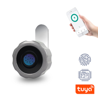 Serrure de porte, de tiroir et d'armoire sans clé en alliage d'aluminium avec empreinte digitale intelligente Tuya, connectivité cloud, sécurité domestique et pour enfants