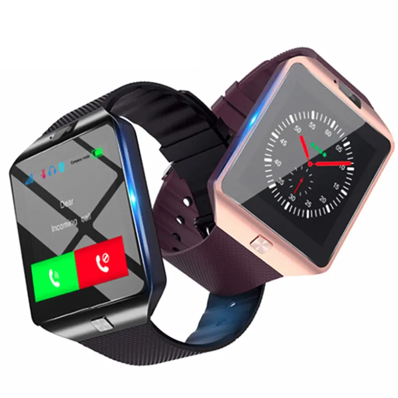 Factory Outlet HD Full Touch Camera BT Phone Call Support Smart Watch DZ09 for Android IOS Sim Card inteligente smartwatch dz09