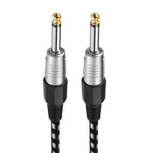 Bochara kabel instrumen musik TS <span class=keywords><strong>1</strong></span>/<span class=keywords><strong>4</strong></span> "<span class=keywords><strong>Jack</strong></span> 6.35mm, kabel kepang untuk Amplifier elektrik gitar Mixer 3m 6m 10m - Product Image 2