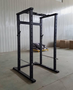 Logotipo personalizado Power <span class=keywords><strong>Rack</strong></span> plegable y ajustable de acero equipo de gimnasio Durable levantamiento de pesas Squat <span class=keywords><strong>Rack</strong></span> <span class=keywords><strong>jaula</strong></span> para gimnasio - Product Image 3