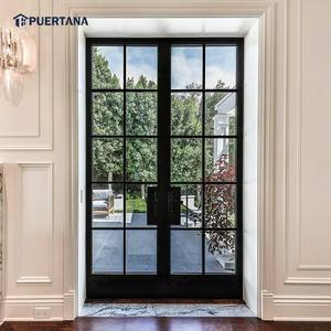 Staal Look Swing Glas Franse Deuren Thermische Onderbreking Aluminium Openslaande Crittall Deur Scharnierende Patio Partitie Deuren - Product Image 4