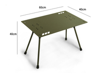 Table de camping pliante tactique en aluminium, portable, légère, avec structure IGT, étanche et durable pour l'extérieur