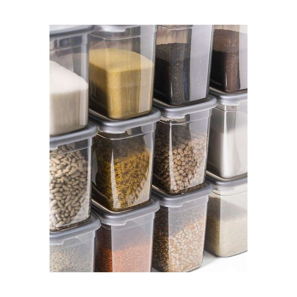 Food Storage Container With Organizer Label 1.2 Lt Set of 12