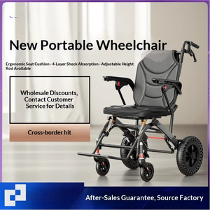 Silla de Ruedas Plegable Ligera y Pequeña para Personas Mayores, Silla de Ruedas Manual Especial para Tránsito, Ultra Ligera, Portátil, Simple, Ayuda para la Movilidad - Product Image 1