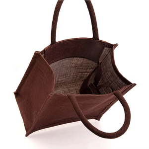 Eco Friendly Jute Reusable <b>Tote</b> <b>Bag</b> Custom Pattern Multipurpose Handbag with Handle for Men and Women <b>Shopping</b> Use - Product Image 2