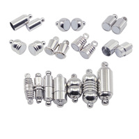 Boucles à pression magnétiques en acier inoxydable Fermoirs de connecteur de tube incurvé pour la fabrication de bijoux 316L